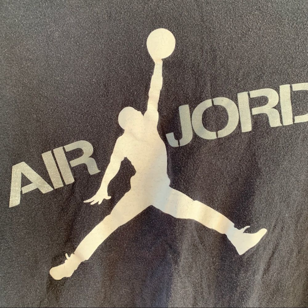 Air Jordan Size Large L Black Boys Top T Shirt Long Sleeve Graphic Basketball - Picture 9 of 12